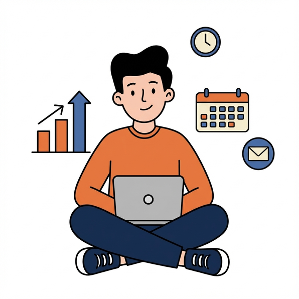 Empreendedor MEI feliz com crescimento